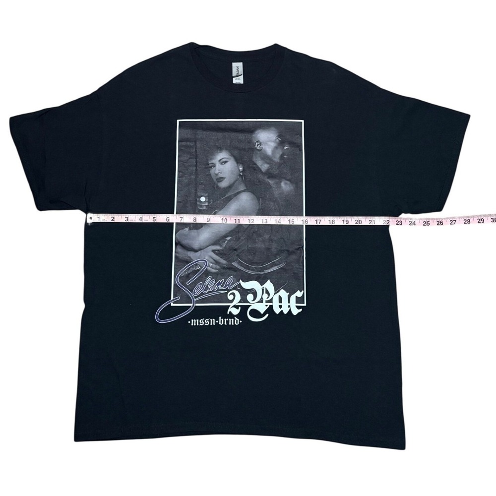 NWOT Selena & TuPac Streetwear Graphic T-Shirt Black Womens Size XL - Picture 4 of 6